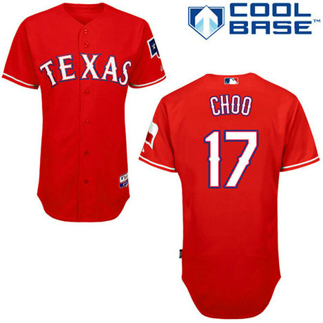 Texas Rangers #17 Shin-Soo Choo Authentic Red Alternate Cool Base Jersey Texas Rangers #17 Shin-Soo Choo Authentic Red Alternate Cool Base Jersey