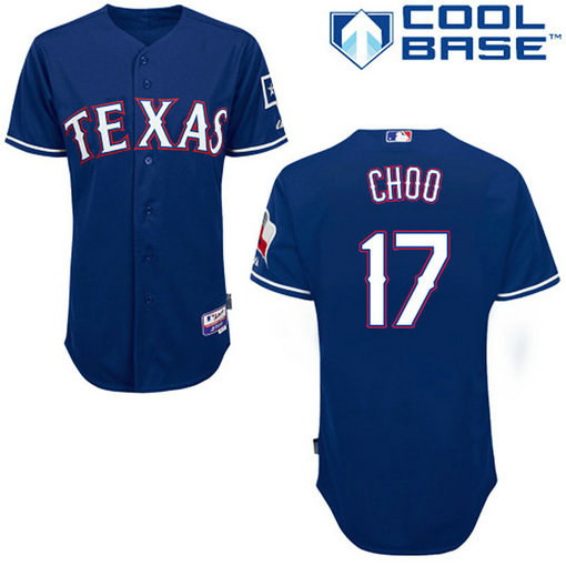 Texas Rangers #17 Shin-Soo Choo Authentic Royal Blue Alternate Cool Base Jersey Texas Rangers #17 Shin-Soo Choo Authentic Royal Blue Alternate Cool Base Jersey