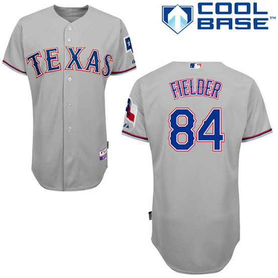 Texas Rangers #84 Prince Fielder Authentic Grey Away Cool Base Jersey