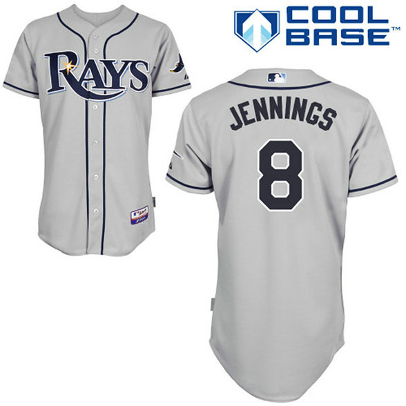 Tampa Bay Rays #8 Desmond Jennings Authentic Grey Away Cool Base Jersey Tampa Bay Rays #8 Desmond Jennings Authentic Grey Away Cool Base Jersey