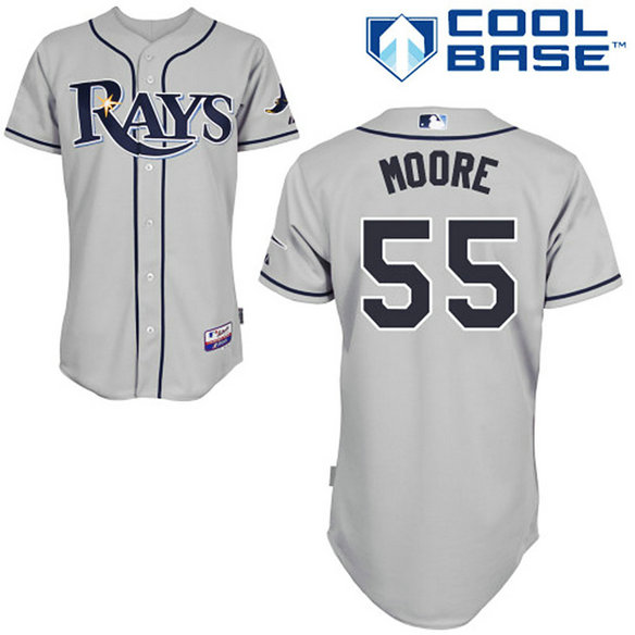 Tampa Bay Rays #55 Matt Moore Authentic Grey Away Cool Base Jersey Tampa Bay Rays #55 Matt Moore Authentic Grey Away Cool Base Jersey