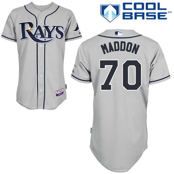 Tampa Bay Rays #70 Joe Maddon Authentic Grey Away Cool Base Jersey