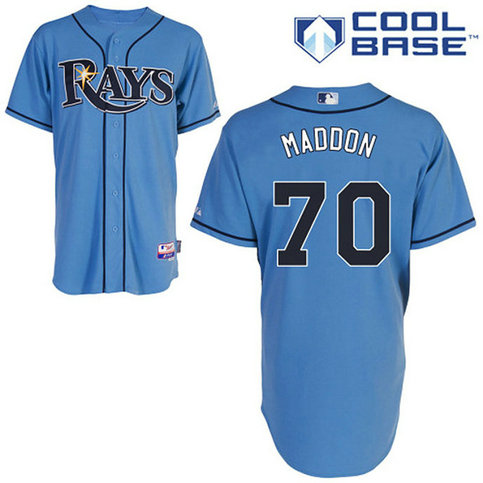 Tampa Bay Rays #70 Joe Maddon Authentic Light Blue Alternate Cool Base Jersey
