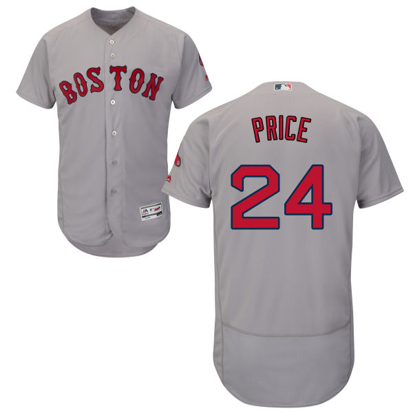 Boston Red Sox #24 David Price Grey Flexbase Authentic Collection Player Jersey