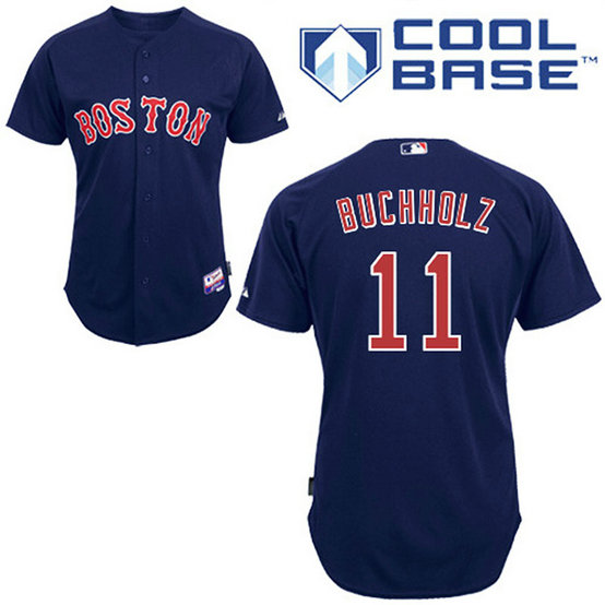 Boston Red Sox #11 Clay Buchholz Authentic Navy Blue Alternate Cool Base Jersey Boston Red Sox #11 Clay Buchholz Authentic Navy Blue Alternate Cool Base Jersey