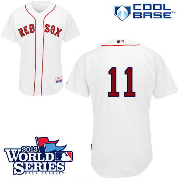 Boston Red Sox #11 Clay Buchholz Authentic White Home 2013 World Series Cool Base Jersey