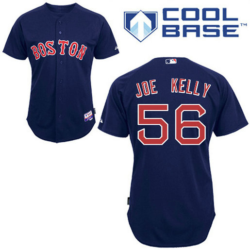 Boston Red Sox #56 Joe Kelly Authentic Navy Blue Alternate Cool Base Jersey