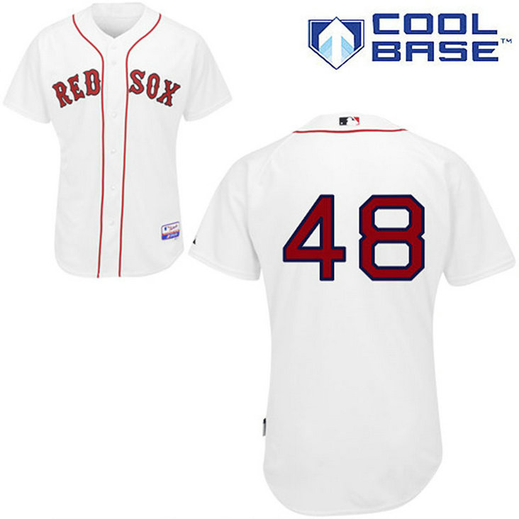Boston Red Sox #48 Pablo Sandoval Authentic White Home Cool Base Jersey