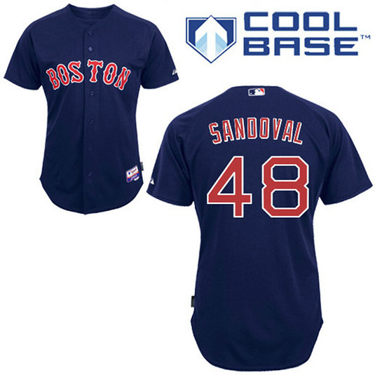 Boston Red Sox #48 Pablo Sandoval Authentic Navy Blue Alternate Cool Base Jersey Boston Red Sox #48 Pablo Sandoval Authentic Navy Blue Alternate Cool Base Jersey