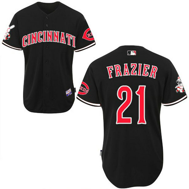 Cincinnati Reds #21 Todd Frazier Authentic Black Jersey