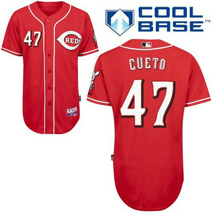 Cincinnati Reds #47 Johnny Cueto Authentic Red Alternate Cool Base Jersey Cincinnati Reds #47 Johnny Cueto Authentic Red Alternate Cool Base Jersey