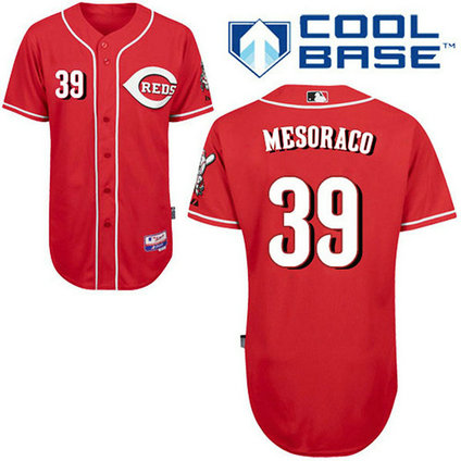 Cincinnati Reds #39 Devin Mesoraco Authentic Red Alternate Cool Base Jersey Cincinnati Reds #39 Devin Mesoraco Authentic Red Alternate Cool Base Jersey