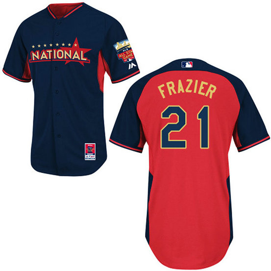 Cincinnati Reds #21 Todd Frazier Authentic Navy/Red National League 2014 All Star BP Jersey Cincinnati Reds #21 Todd Frazier Authentic Navy/Red National League 2014 All Star BP Jersey