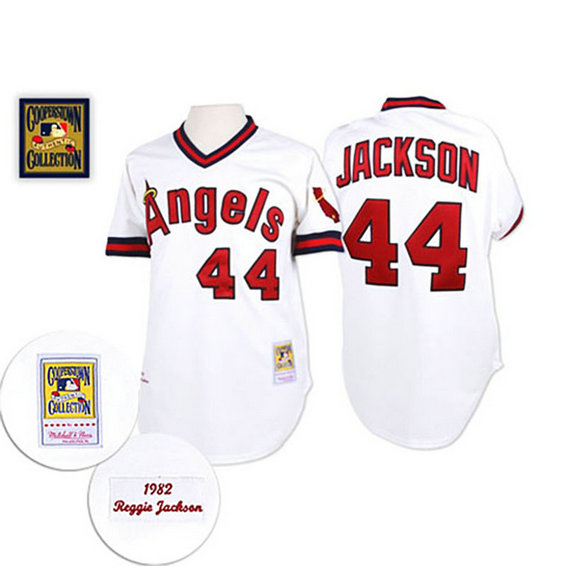 Los Angeles Angels of Anaheim #44 Reggie Jackson White Home Jersey