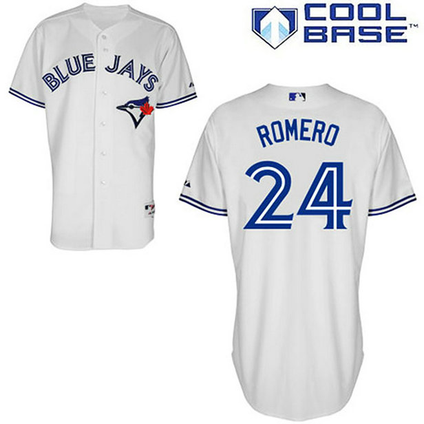 Toronto Blue Jays #24 Ricky Romero White Home Cool Base 2012 Jersey Toronto Blue Jays #24 Ricky Romero White Home Cool Base 2012 Jersey
