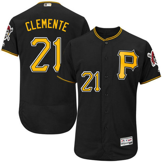Pittsburgh Pirates Roberto Clemente #21 Black Authentic Collection Flexbase Player Jersey Pittsburgh Pirates Roberto Clemente #21 Black Authentic Collection Flexbase Player Jersey
