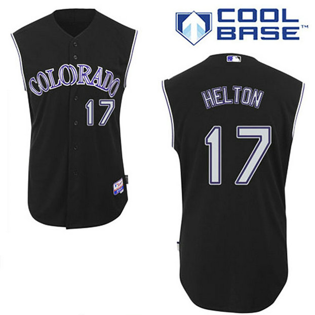 Colorado Rockies #17 Todd Helton Black Vest Style Alternate 2 Jersey Colorado Rockies #17 Todd Helton Black Vest Style Alternate 2 Jersey