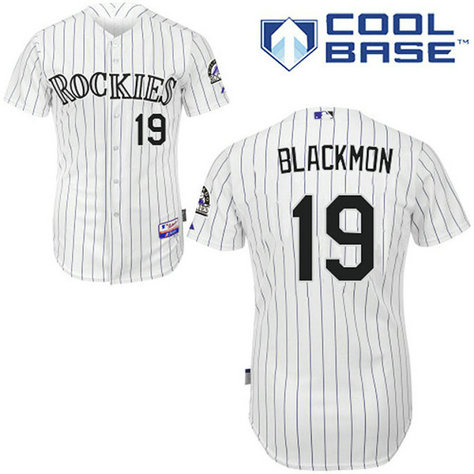 Colorado Rockies #19 Charlie Blackmon Authentic White Home Cool Base Jersey Colorado Rockies #19 Charlie Blackmon Authentic White Home Cool Base Jersey