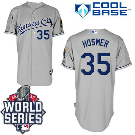 Kansas City Royals #35 Eric Hosmer Grey Away Cool Base Jersey Kansas City Royals #35 Eric Hosmer Grey Away Cool Base Jersey