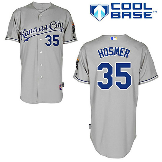 Kansas City Royals #35 Eric Hosmer Grey Away Cool Base Jersey Kansas City Royals #35 Eric Hosmer Grey Away Cool Base Jersey
