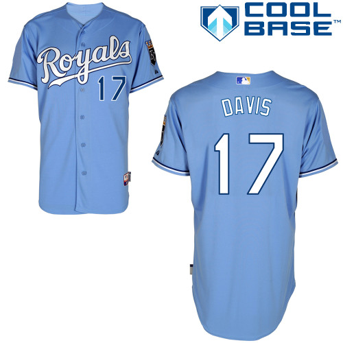 Kansas City Royals #17 Wade Davis Light Blue Cool Base Alternate Jersey Kansas City Royals #17 Wade Davis Light Blue Cool Base Alternate Jersey