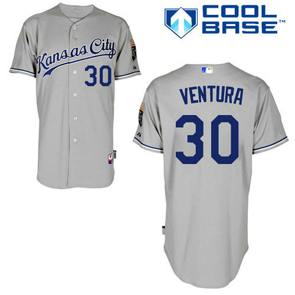 Kansas City Royals #30 Yordano Ventura Authentic Grey Away Cool Base Jersey Kansas City Royals #30 Yordano Ventura Authentic Grey Away Cool Base Jersey