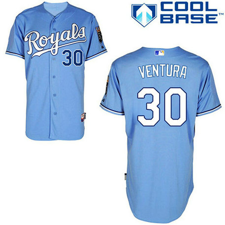 Kansas City Royals #30 Yordano Ventura Authentic Powder Blue Alternate Cool Base Jersey Kansas City Royals #30 Yordano Ventura Authentic Powder Blue Alternate Cool Base Jersey