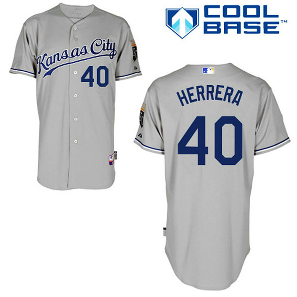 Kansas City Royals #40 Kelvin Herrera Authentic Grey Away Cool Base Jersey