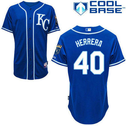 Kansas City Royals #40 Kelvin Herrera Authentic Royal Blue Alternate Cool Base Jersey