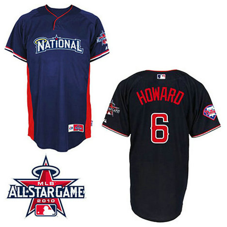Philadelphia Phillies #6 Ryan Howard National League 2010 All Star BP Blue Jersey Philadelphia Phillies #6 Ryan Howard National League 2010 All Star BP Blue Jersey