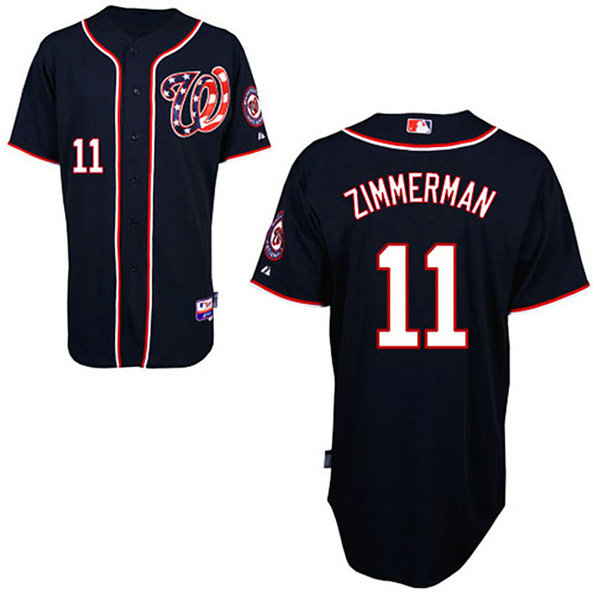 Washington Nationals #11 Ryan Zimmerman Navy Blue 2011 Alternate 2 Cool Base Jersey Washington Nationals #11 Ryan Zimmerman Navy Blue 2011 Alternate 2 Cool Base Jersey