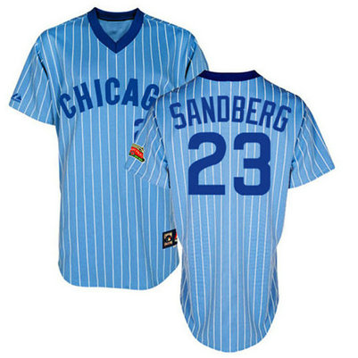 Chicago Cubs Ryne Sandberg Authentic Blue Throwback Jersey Chicago Cubs Ryne Sandberg Authentic Blue Throwback Jersey