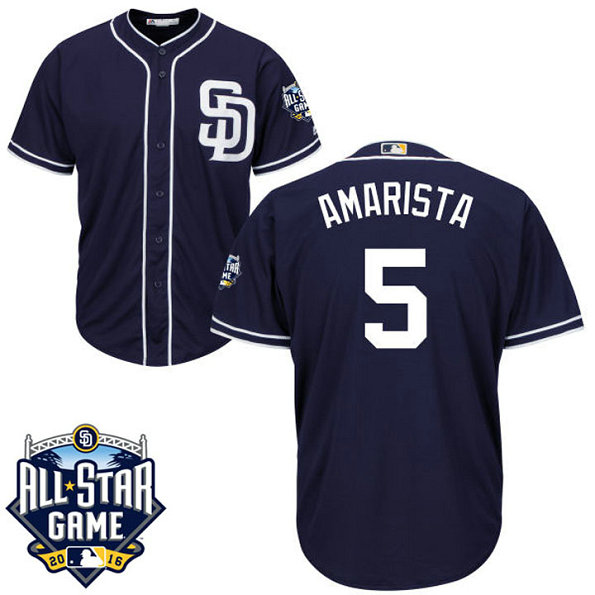 San Diego Padres Alexi Amarista #5 Navy 2016 All-Star Patch Authentic Cool Base Jersey