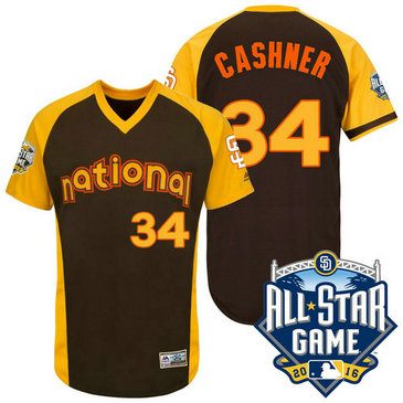 San Diego Padres Andrew Cashner #34 Brown National 2016 All-Star Game Home Run Derby Authentic Cool Base Jersey San Diego Padres Andrew Cashner #34 Brown National 2016 All-Star Game Home Run Derby Authentic Cool Base Jersey