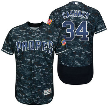 San Diego Padres Andrew Cashner #34 Navy Digital Camo Authentic Collection Flexbase Jersey San Diego Padres Andrew Cashner #34 Navy Digital Camo Authentic Collection Flexbase Jersey