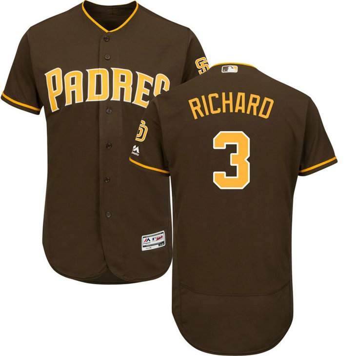 San Diego Padres Clayton Richard #3 Brown Authentic Collection Alternate Flex Base Player Jersey San Diego Padres Clayton Richard #3 Brown Authentic Collection Alternate Flex Base Player Jersey