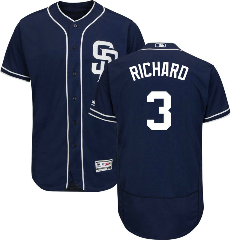 San Diego Padres Clayton Richard #3 Navy Authentic Collection Alternate Flex Base Player Jersey San Diego Padres Clayton Richard #3 Navy Authentic Collection Alternate Flex Base Player Jersey