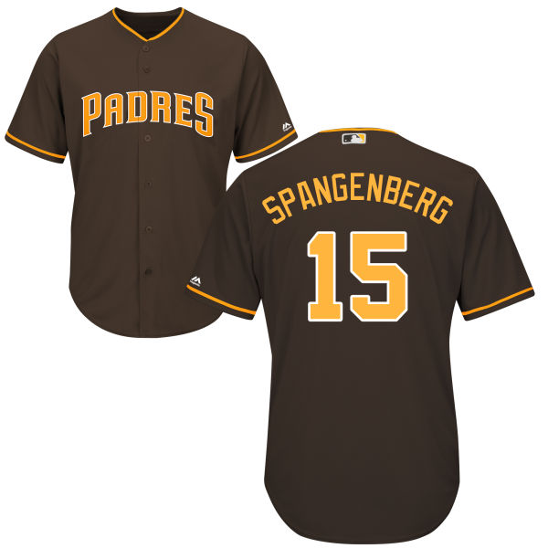 San Diego Padres Cory Spangenberg #15 Brown Authentic Cool base Jersey