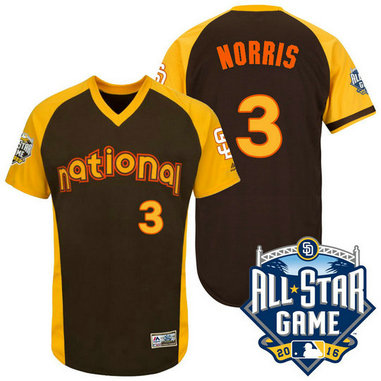 San Diego Padres Derek Norris #3 Brown National 2016 All-Star Game Home Run Derby Authentic Cool Base Jersey San Diego Padres Derek Norris #3 Brown National 2016 All-Star Game Home Run Derby Authentic Cool Base Jersey