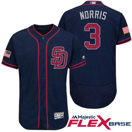 San Diego Padres #3 Derek Norris Navy Stars & Stripes 2016 Independence Day Flex Base Jersey San Diego Padres #3 Derek Norris Navy Stars & Stripes 2016 Independence Day Flex Base Jersey