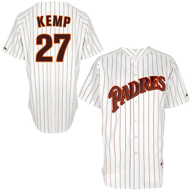 San Diego Padres Matt Kemp #27 White 6200 Authentic Turn Back the Clock Jersey