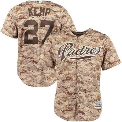 San Diego Padres Matt Kemp #27 Camo Official Cool Base Jersey