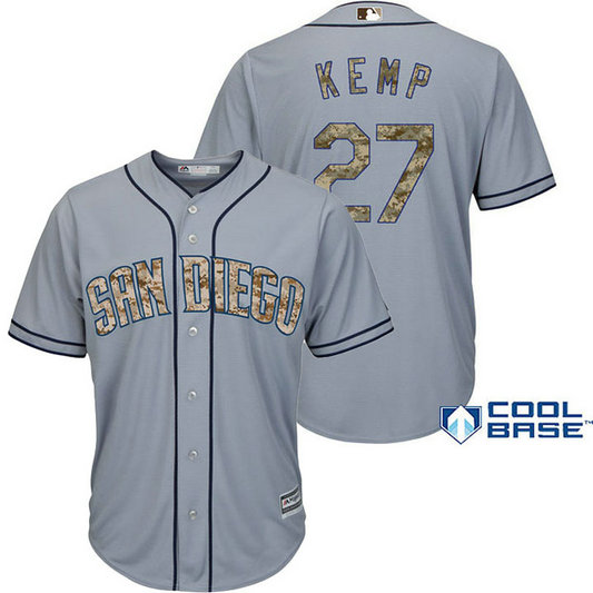 San Diego Padres Matt Kemp #27 Grey Digital Camo USMC Player Jersey San Diego Padres Matt Kemp #27 Grey Digital Camo USMC Player Jersey