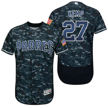 San Diego Padres Matt Kemp #27 Navy Digital Camo Authentic Collection Flexbase Jersey