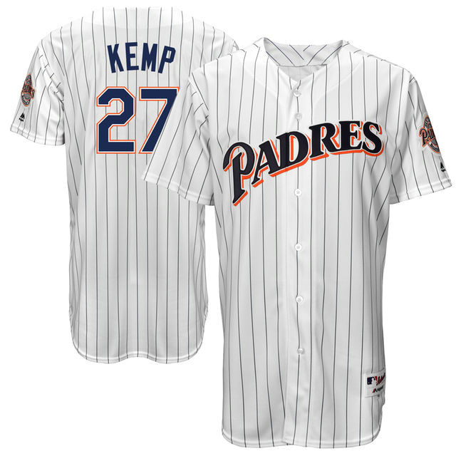San Diego Padres Matt Kemp #27 White Authentic Turn Back the Clock Jersey San Diego Padres Matt Kemp #27 White Authentic Turn Back the Clock Jersey