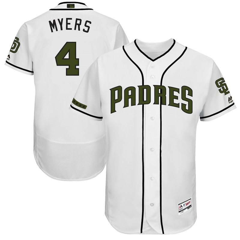 Wil Myers #4 San Diego Padres 2017 Memorial Day White Flex Base Jersey