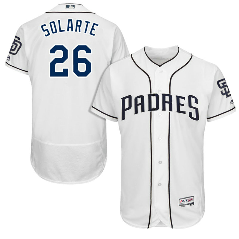 San Diego Padres Yangervis Solarte #26 White 2017 Home Authentic Collection Flex Base Jersey San Diego Padres Yangervis Solarte #26 White 2017 Home Authentic Collection Flex Base Jersey