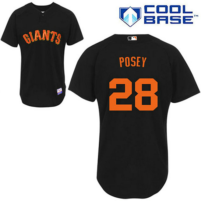 San Francisco Giants #28 Buster Posey Black Jersey San Francisco Giants #28 Buster Posey Black Jersey