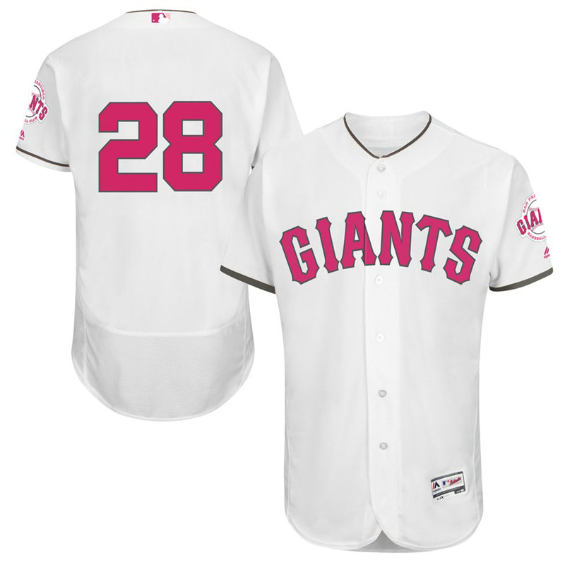 Buster Posey #28 San Francisco Giants 2017 Mother's Day White Flex Base Jersey