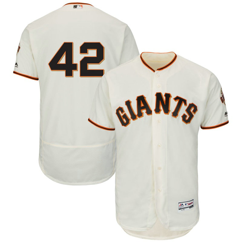 San Francisco Giants Jackie Robinson #42 Cream Commemorative Flex Base Jersey San Francisco Giants Jackie Robinson #42 Cream Commemorative Flex Base Jersey